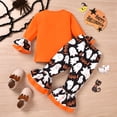thumbnail image 5 of LWNYDPLSD Thanksgiving Toddler Girl Outfit Fall Matching Family Outfits Lil Sister Newborn Outfit Unisex Newborn Clothes Size 7/8 Girls Clothes Girl, Orange 18-24 Months, 5 of 9