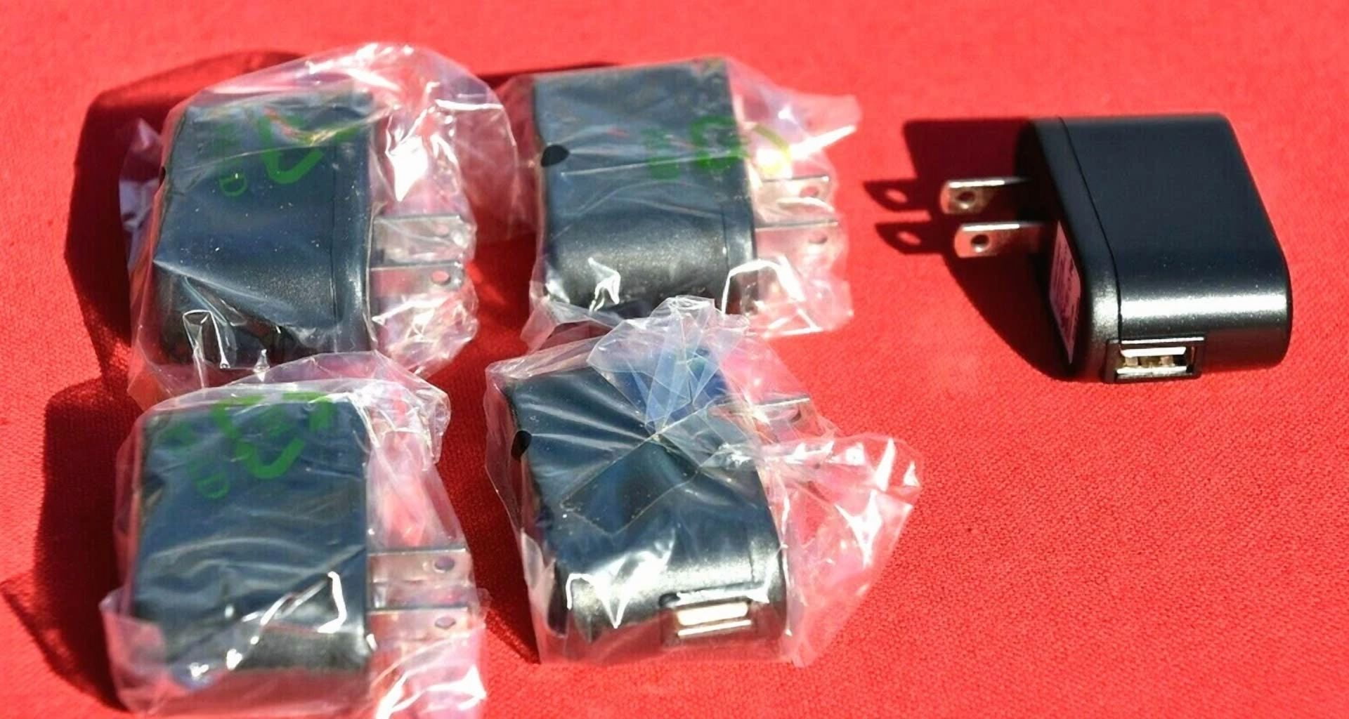 FLINT- 5-Pack 5V 1A 1000Ma Wall Ac Usb Adapter Cell Phone Charger 100-240 Vac Us Seller
