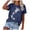 Dark Blue, variant on Womens Sea Turtle Graphic T-Shirt Short Sleeve Crewneck Ocean Theme Top Summer Casual Animal Print Tee Soft Coastal Fashion Shirt