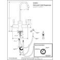 Westbrass D2051HFP01 10" 2Handle Hot and Cold Water Dispenser Faucet with Instant Heating Tank