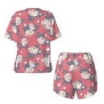 thumbnail image 2 of Sigee Rose Flowers for Sleepwear Casual Pjs with Pockets Women's Pajamas Sets Shorts 2 Piece Short Sleeve Lounge Sets 4X-Large, 2 of 9