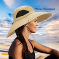 thumbnail image 3 of Women Super Wide Brim Sun Hat UPF50+ Waterproof Bucket Hat for Fishing, Hiking, Camping, 3 of 5