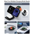 thumbnail image 3 of 3 in 1 Foldable Magnetic Wireless Charger for iPhone 15 14 13 12 Series, Apple Watch and AirPods, Black, 3 of 6