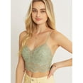 thumbnail image 6 of Made by Olivia Women's Crochet Laced Bralette Crop Cami Top, 6 of 7