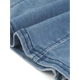 thumbnail image 5 of INSPIRE CHIC Denim Cropped Jacket for Women's Open Front Collarless Casual Bolero Shrug L Blue, 5 of 7