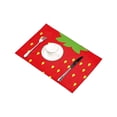 thumbnail image 3 of MKHERT Cute Strawberry Funny Fruit Placemats Table Mats for Dining Room Kitchen Table Decoration 12x18 inch,Set of 6, 3 of 4