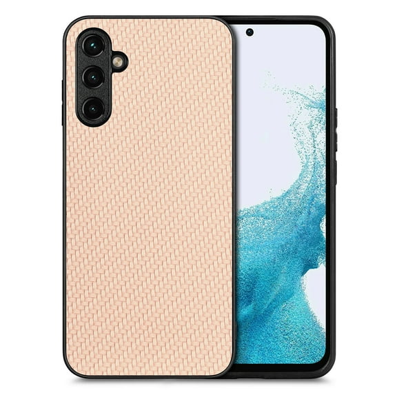 Compatible with Samsung Galaxy A16 5G Case,Cute Woven Pattern Case for Women Men,Soft Shockproof Camera Protection Phone Case TPU Anti-Bumper Silicone Wireless Charging Case,Khaki