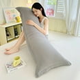 thumbnail image 6 of New solid-color washed double long pillowcases, couple pillowcases 48*100cm, 120cm, 150cm, 180cm (without core), 6 of 10