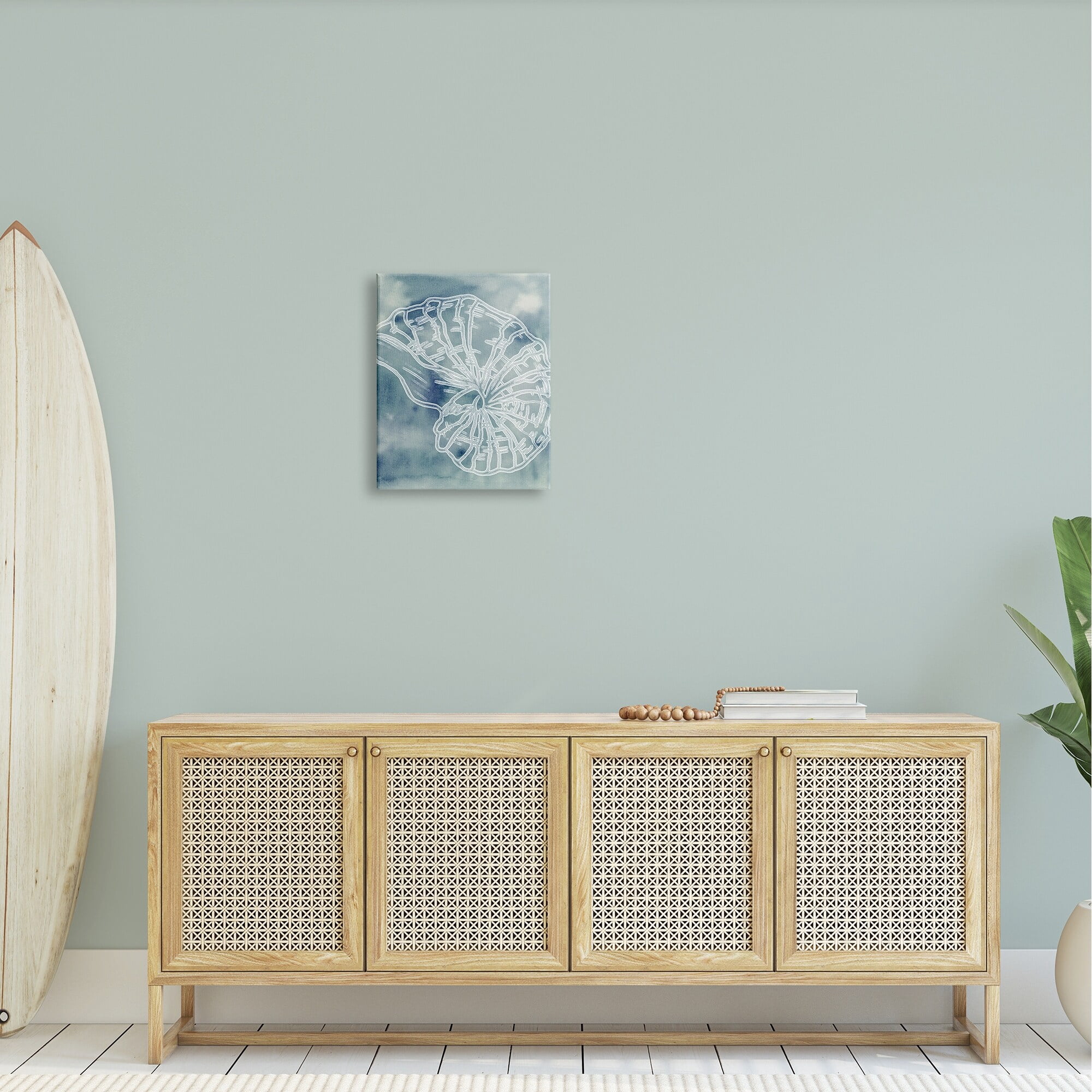 Stupell Industries Spiral Seashell Nautilus Sea Life Watercolor Pattern Graphic Art Gallery Wrapped Canvas Print Wall Art, Design by Ziwei Li