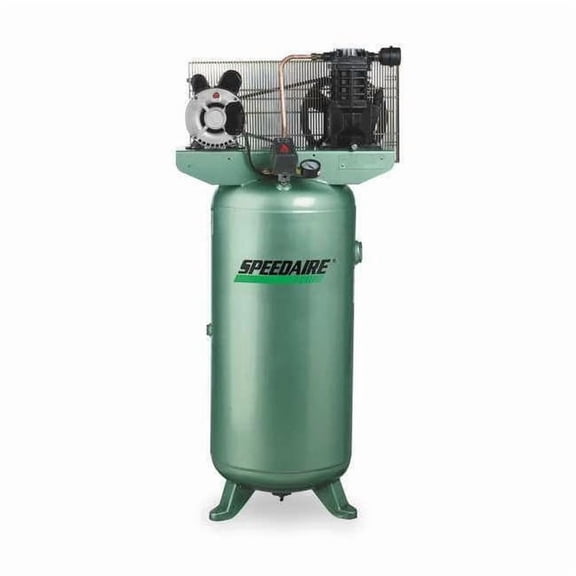 Speedaire 4B233 Green 2 HP 120V/240V 135 PSI 1-Stage Reciprocating Air Compressor 30 gal