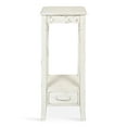 thumbnail image 3 of Kate and Laurel Idabelle Modern Farmhouse Wood Accent Table or Plant Stand with Decorative Metal Skirt, Soft White, 3 of 6