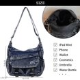 thumbnail image 5 of Sunyuer Women Vintage Washed Denim Messenger Bag, Large Capacity Casual Crossbody Shoulder Bag, Adjustable Strap Multi Pocket Fashion Denim Satchel Purse for Travel Daily Commute, 5 of 8