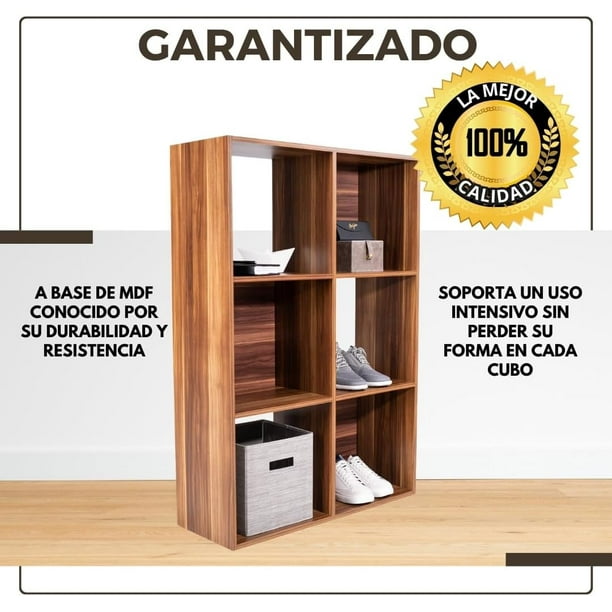 Armario Modular Plástico Estantería 6 Cubos Con Puertas Montaje En