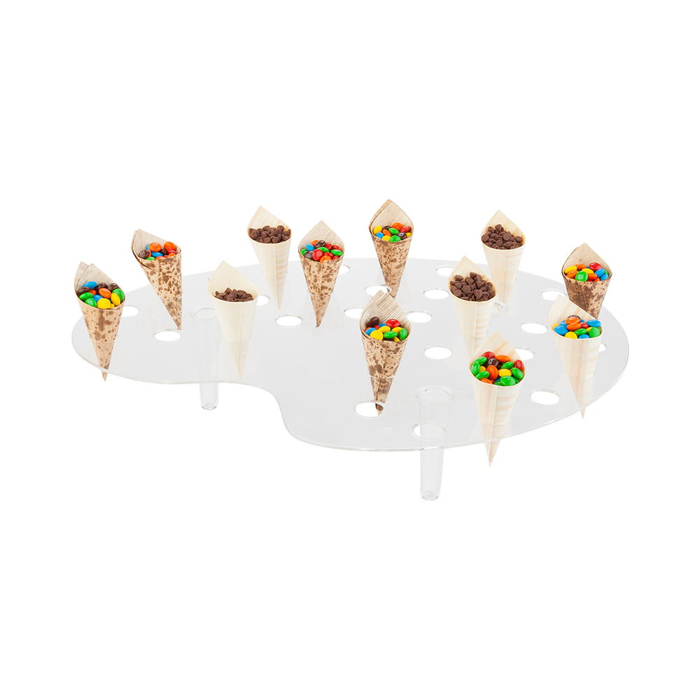 Mini Cone Stand Palette Display Stand Clear Premium Plastic 35 Slots 4ct Box