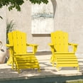 thumbnail image 3 of JUSTLET Foldable Footstool/ Ottoman for Adirondack Chairs - HDPE Material, All - Weather & Waterproof, Lemon Yellow, 3 of 8
