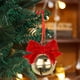 thumbnail image 4 of Adornos navideños con campanas de terciopelo rojo y lazos de hierro forjado para crear un ambiente festivo., 4 of 5