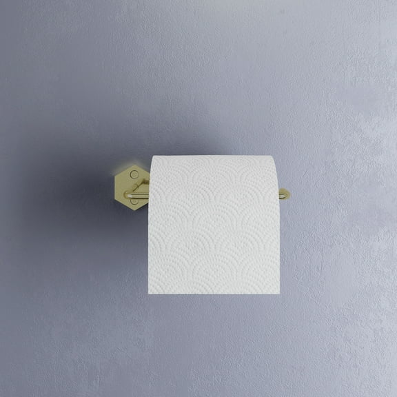 Brusque Toilet Paper Holder in Brushed Gold