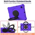 thumbnail image 4 of Decase Kids Friendly Tablet Shell for Samsung Galaxy Tab A8 10.5 inch 2022 Model SM-X200/X205/X207,Rugged Shockproof Hybrid Armor Cover With Shoulder Strap / 360° Rotating Kickstand, Purple, 4 of 9