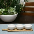 thumbnail image 3 of Gibson 116346.04 Gracious Dining Tidbit Bowl Set on Wood Paddle - 3 Piece, 3 of 4