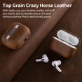 thumbnail image 2 of Funda Belemay Crazy Horse para AirPods Pro (2.ª generación), piel, color marrón, 2 of 9