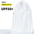 thumbnail image 2 of HAPIMO Women's Sun Protection Sport Coats Long Sleeve Zip Up Hoodies Summer Beach Classic Athletic Jacket Lightweight Solid Pocket Jacket White XXL, 2 of 3
