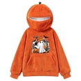 thumbnail image 6 of DHFJKG Blanket Hoodies For Women Halloween Pumpkin Sweatshirts Fuzzy Oversized Hoodie Ghost Print Flannel Tops, 6 of 6