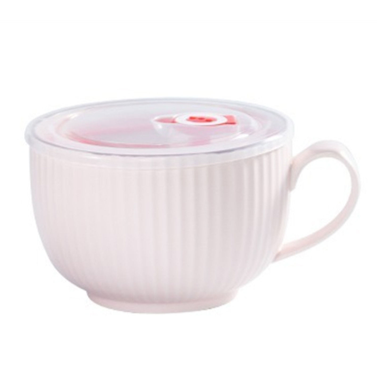 Qeeadeea Ceramic Soup Bowls With Lid, Large Soup Cup With Handle, Small