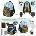 thumbnail image 3 of ZUXONGSY Dachshund Daisy Flower Sunflower Print 4PCS Backpack Set Kids Schoolbag Sets with Lunch Bag Pencil Bag and Water Bottle Holder Students Bookbags Girls Boys Lightweight Daypack Satchel, 3 of 6