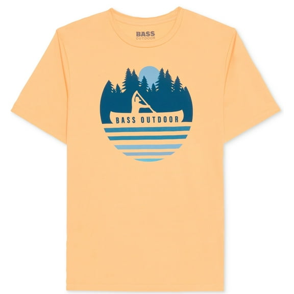 Bass Outdoor Men's Logo Graphic Tech T-Shirt Orange Size Small