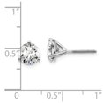 thumbnail image 4 of Primal Gold 14 Karat White Gold Lab Grown Diamond 2cttw VS/SI, D E F, 3 Prong Screwback Earrings, 4 of 4