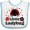 White and Blue, variant on Inktastic Little Ladybug with Flowers Boys or Girls Baby Bib