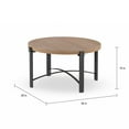 Lewis Coffee Table with Round Wood Top
