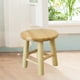 thumbnail image 4 of Taburete pequeño de madera maciza, taburete redondo pequeño de roble, taburete de madera maciza, taburete circular pequeño, taburete para lavandería, taburete para cambiar zapatos, silla, taburete red, 4 of 6