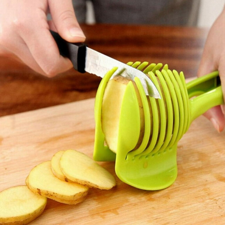Tomato Lemon Slicer Holder, Round Fruits Onion Shredder Cutter