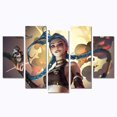 thumbnail image 1 of Set de pintura mural de League of Legends Jinx, 5 paneles, 1 of 2