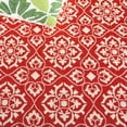 thumbnail image 6 of SAFAVIEH Courtyard Austin Geometric Indoor/Outdoor Runner Rug, 2'3" x 10', Red/Cream, 6 of 13