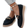 thumbnail image 5 of Willtoo Women's Comfortable Thick-Soled Slip-On Wedge Shoes, Jeans Flats with Soft & Flexible Soles, Sneakers for Women Loafers Comfy Buckle Decor, 5 of 5