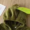 thumbnail image 3 of Baby Boy Girl Halloween Avocado Costume Velvet Fruit Hooded Romper Bodysuit Long Sleeves Hoodie Jumpsuits Cute Fall Outfits, 3 of 7
