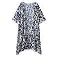 thumbnail image 4 of 2025 Clearance under $5 asdoklhq Clearance Coats Under $10.00 Plus Size,Womens Flowy Kimono Cardigan Open Front Dress Printed Chiffon Blouse Loose Tops, 4 of 9
