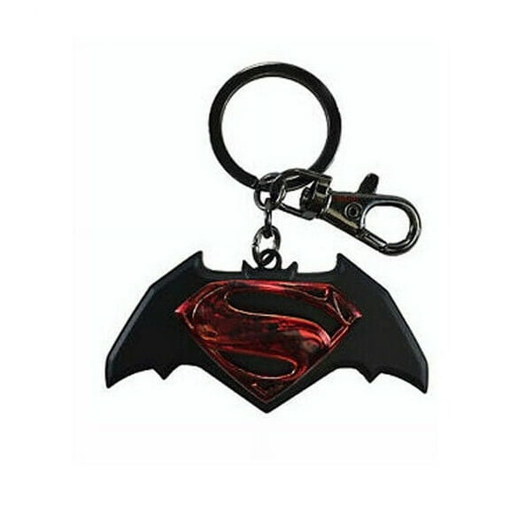 DC Comics Batman VS Superman Logo Colored Pewter Keyring Key Chain Gift