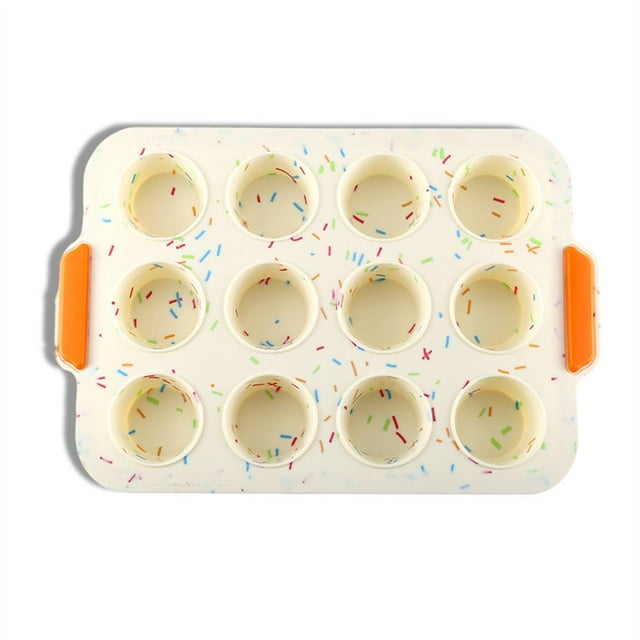 Silicone Cake Mold 12-cavity Kitchen Baking Pan Non-stick Chocolate Pancake Bakeware Tool