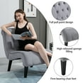 thumbnail image 5 of AVAWING Armless Accent Fabric Upholstered Lounge Chairs for Bedroom & Living Room, Adult, Gray, 5 of 8