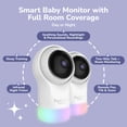 thumbnail image 2 of Hubble Connected Nursery Pal Glow+ Twin with 2 Cameras, HD Color Screen, and Hubble Grip in White, 2 of 8
