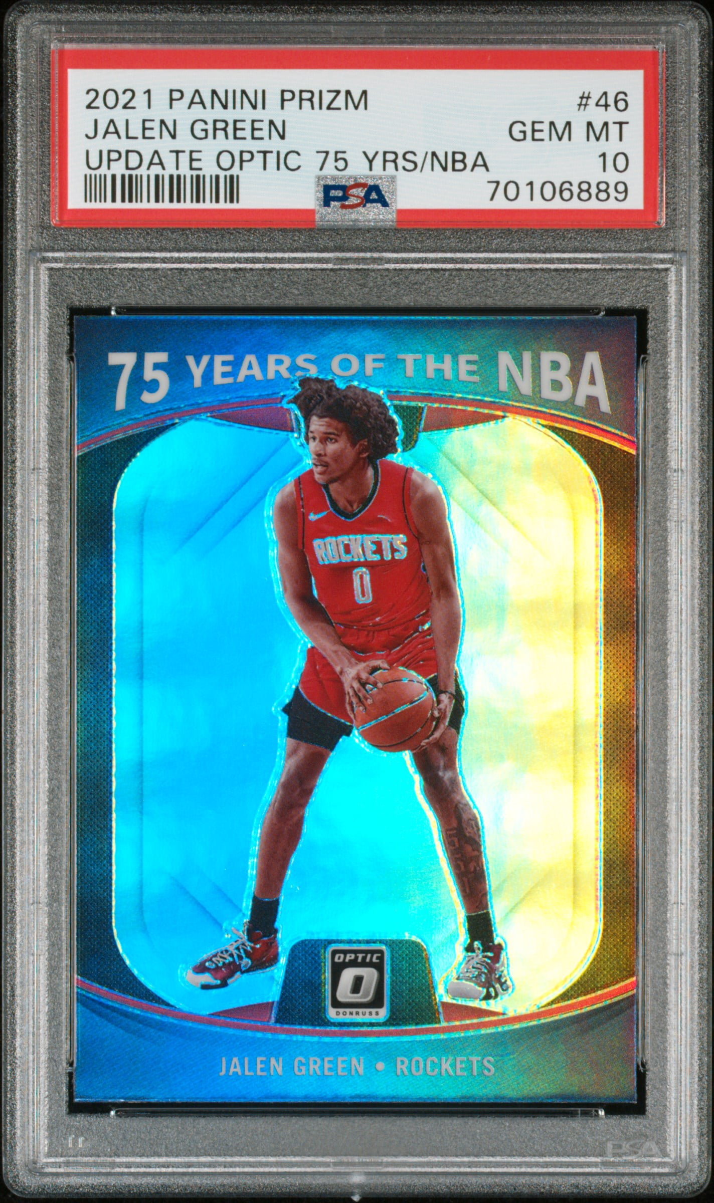 Jalen Green 2021 Donruss Optic Pulsar Prizm Rookie Card #159 - PSA Graded 9 Mint