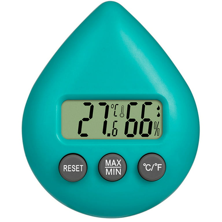 HXAZGSJA Cute Electronic Thermometer Hygrometer Monitor Indoor Small Room  Thermometer Gauge for Home Room(Green) 