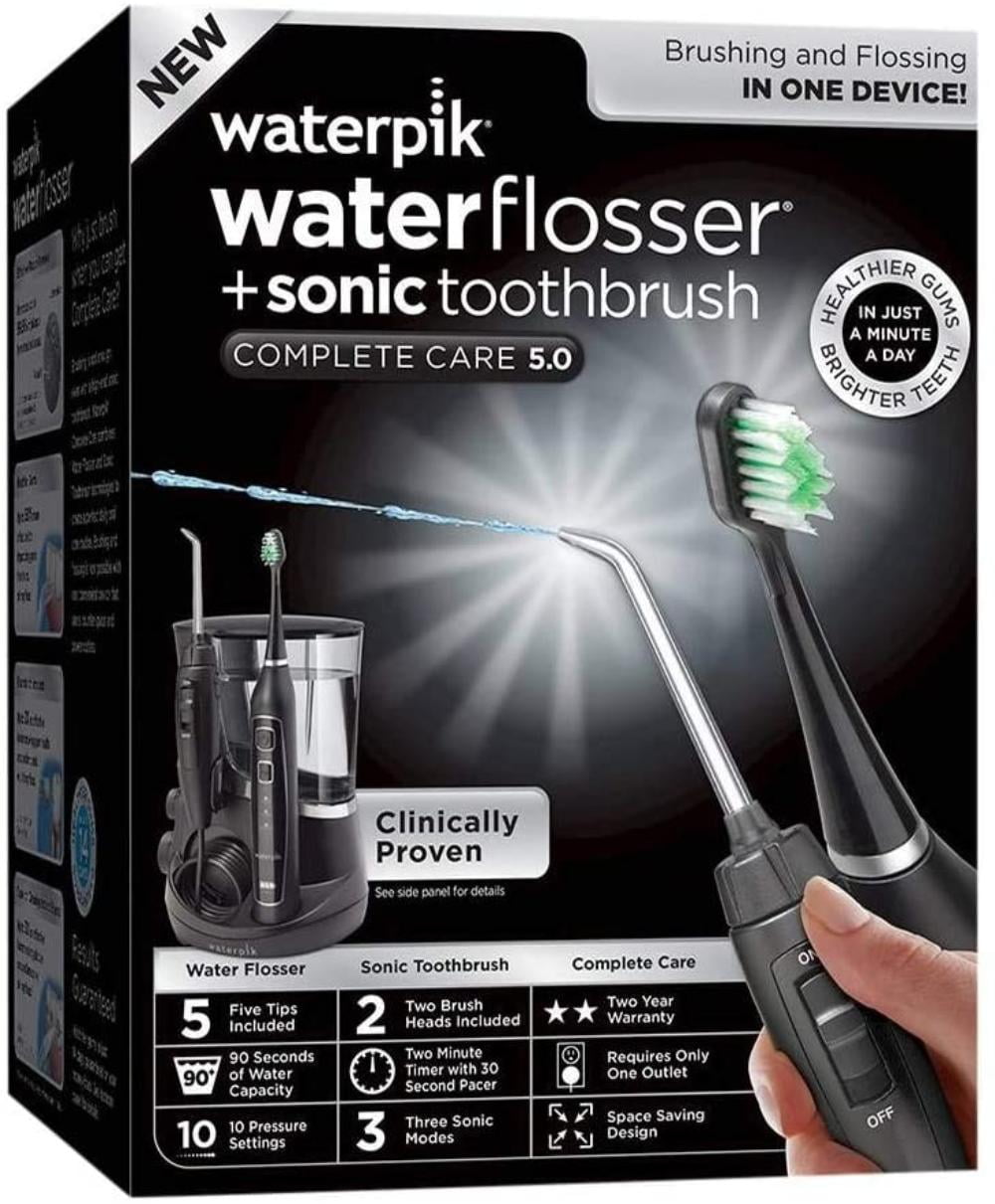 waterpik-complete-care-5-0-toothbrush-water-flosser-black-brand-new