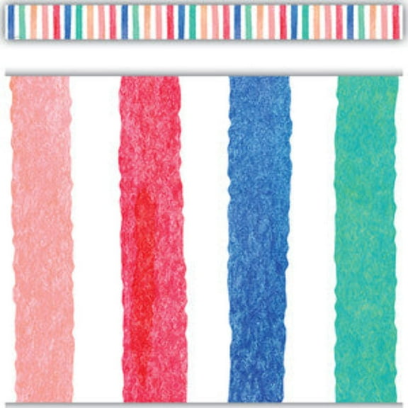 Watercolor Stripes Straight Border Trim [TCR8961]