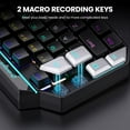 thumbnail image 3 of Gaming Keyboard Rainbow Backlit One-handed Gaming Keyboard Wrist Rest Portable Mini Mechanical Keyboard, Suitable for PC Gamers, 35 Keys, 3 of 9