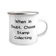 thumbnail image 2 of When in Doubt, Choose Stamp Collecting. Stamp Collecting 12oz Camper Mug, Unique Stamp Collecting Gifts, For Friends, Birthday gift, Stamp collector, Philately, Postage stamps, First day of issue,, 2 of 2