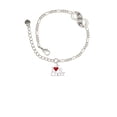 thumbnail image 2 of Delight Jewelry Silvertone I love to Cheer with Red Heart Silver-tone Paw Infinity Link Chain Bracelet, 6"+2" Extender, 2 of 3